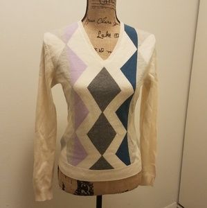 Brooks Brothers Creme pattern sweater.